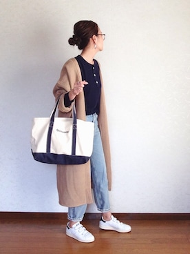 「CANAL JEAN（キャナルジーン）のアイテム（ピアス（両耳用））」を使った、みーさん（レディース・171cm）の春コーディネート