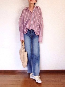 「Aura（アウラ）のアイテム（アクセサリー）」を使った、みーさん（レディース・171cm）の春コーディネート