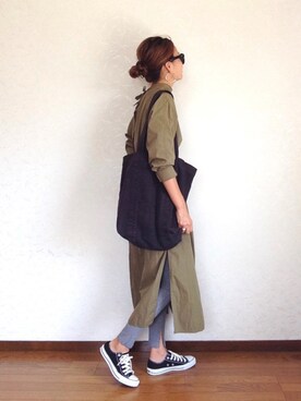 「ALLUMER（アリュメール）のアイテム（ジャケット/アウター）」を使った、みーさん（レディース・171cm）の秋コーディネート
