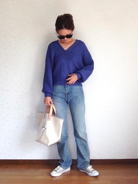 「701（ナナマルイチ）のアイテム」を使った、みーさん（レディース・171cm）の秋コーディネート