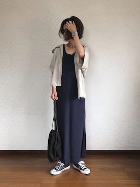 「ALLUMER（アリュメール）のアイテム（ワンピース/ドレス）」を使った、みーさん（レディース・170cm）の夏コーディネート