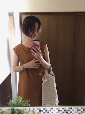 「SHIPS（シップス）のアイテム（ピアス（両耳用））」を使った、みーさん（レディース・171cm）の夏コーディネート