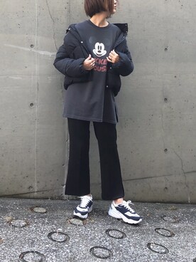 「AS KNOW AS plus（アズノゥアズプラス）のアイテム（ダウンジャケット/コート）」を使った、みーさん（レディース・171cm）の秋コーディネート