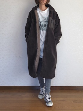 「whideout.（ファイドアウト）のアイテム」を使った、みーさん（レディース・171cm）の秋コーディネート