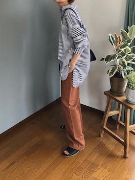 「Steven Alan（スティーブンアラン）のアイテム（シューズ）」を使った、みーさん（レディース・171cm）の夏コーディネート