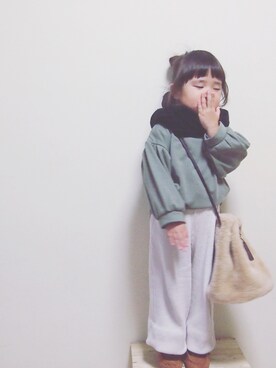 「HELIOPOLE（エリオポール）のアイテム」を使った、JURIさん（キッズ・100cm）の冬コーディネート