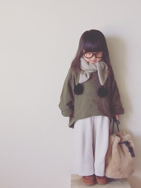 「HELIOPOLE（エリオポール）のアイテム」を使った、JURIさん（キッズ・100cm）の冬コーディネート