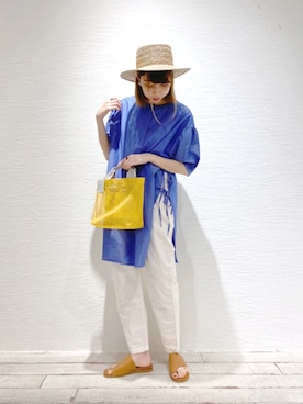 「PUAL CE CIN（ピュアルセシン）のアイテム（チュニック）」を使った、akkoさん（レディース・168cm）の春コーディネート