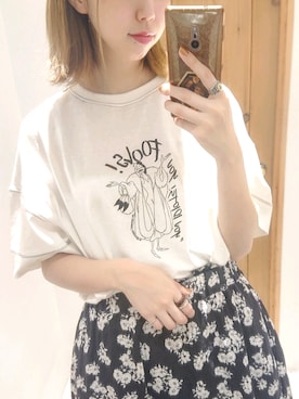 「101匹わんちゃん」｜「アイテム（スカート）」を使った、akkoさん（レディース・168cm）の夏コーディネート