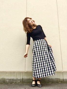 「RiiiKa（リーカ）のアイテム」を使った、SAKAWAさん（レディース・161cm）の春コーディネート