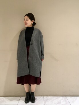 「Green　Parks（グリーンパークス）のアイテム（ダウンジャケット/コート）」を使った、SAKAWAさん（レディース・161cm）の秋コーディネート