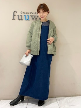 「キルトジャケット」｜「アイテム（ブルゾン）」を使った、SAKAWAさん（レディース・161cm）の秋コーディネート