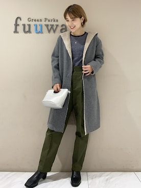 「Green　Parks（グリーンパークス）のアイテム（その他アウター）」を使った、SAKAWAさん（レディース・161cm）の秋コーディネート