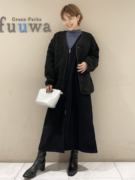 「Green　Parks（グリーンパークス）のアイテム（その他アウター）」を使った、SAKAWAさん（レディース・161cm）の秋コーディネート