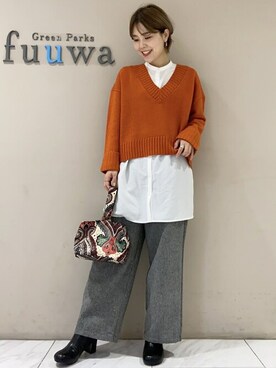 SAKAWAさん（レディース・161cm）の冬コーディネート