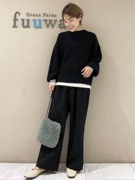 「Petit fleur（プチフルール）のアイテム」を使った、SAKAWAさん（レディース・161cm）の冬コーディネート