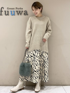 SAKAWAさん（レディース・161cm）の冬コーディネート