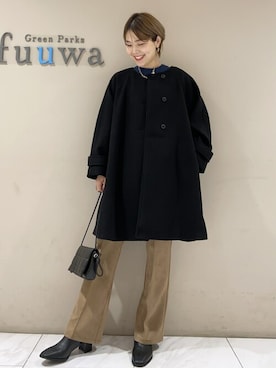 「Green　Parks（グリーンパークス）のアイテム（その他アウター）」を使った、SAKAWAさん（レディース・161cm）の冬コーディネート