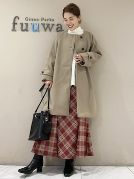 「Green　Parks（グリーンパークス）のアイテム（その他アウター）」を使った、SAKAWAさん（レディース・161cm）の冬コーディネート