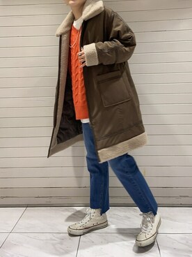 「ELENCARE DUE（エレンカーレデュエ）のアイテム（その他アウター）」を使った、SAKAWAさん（レディース・161cm）の冬コーディネート