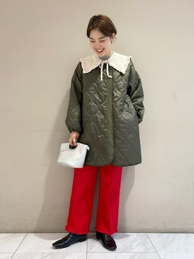 「ELENCARE DUE（エレンカーレデュエ）のアイテム（モッズコート）」を使った、SAKAWAさん（レディース・161cm）の冬コーディネート