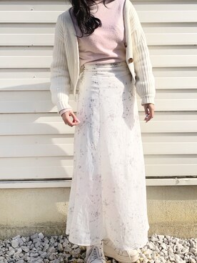 「chico_（チコ）のアイテム（スカート）」を使った、𝑀 𝐼 𝐾 𝑈さん（レディース・156cm）の冬コーディネート