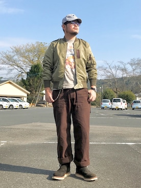 「ミリタリーコーデ」｜「アイテム（財布/小物）」を使った、aliasremix0210さん（メンズ・175cm）の秋コーディネート