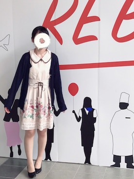 「バラ柄」｜「アイテム（ワンピース/ドレス）」を使った、🍒𓈒𓏸さん（レディース・153cm）の夏コーディネート