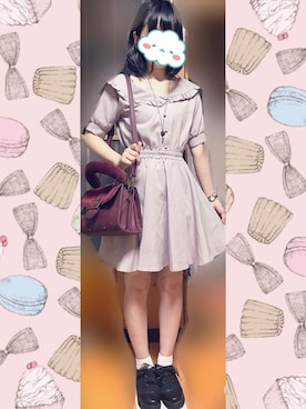「axes femme（アクシーズファム）のアイテム（スニーカー）」を使った、🍒𓈒𓏸さん（レディース・153cm）の秋コーディネート