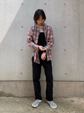 「MILKFED.（ミルクフェド）のアイテム（サロペット/オーバーオール）」を使った、今泉 麗華さん（レディース・165cm）の春コーディネート