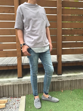 「jiggys shop（ジギーズショップ）のアイテム（パンツ）」を使った、しろくまさん（メンズ・186cm）の夏コーディネート