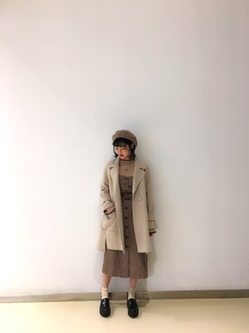 「NICE CLAUP（ナイスクラップ）のアイテム（その他）」を使った、权Naさん（レディース・157cm）の冬コーディネート