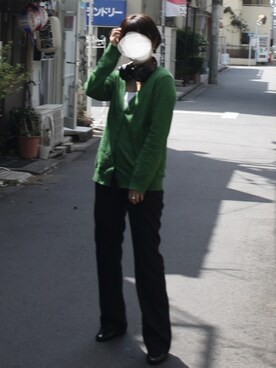 ヘッドフォン イヤホンを使った 古着女子 の人気ファッションコーディネート Wear