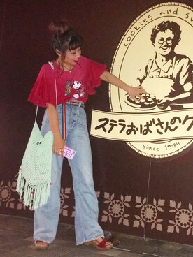 「MOUSSY（マウジー）のアイテム（PC・スマホグッズ/家電）」を使った、Yuri Bitoさん（レディース・158cm）の夏コーディネート