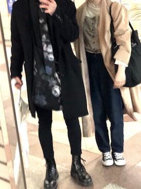 「寒い」｜「アイテム（フォーマルスーツ/小物）」を使った、⚫️⚫️さん（メンズ・170cm）の春コーディネート