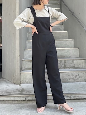 「natural couture（ナチュラルクチュール）のアイテム（オールインワン・サロペット）」を使った、おかじ(ま)さん（レディース・160cm）の春コーディネート
