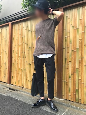 「BEAMS（ビームス）のアイテム（スラックス）」を使った、in.Gさん（メンズ・178cm）の春コーディネート