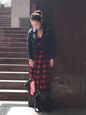 「ディーゼル」｜「アイテム（雑貨/ホビー）」を使った、ayu mizutoriさん（レディース・159cm）の秋コーディネート