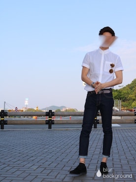 「Guess（ゲス）のアイテム（アナログ腕時計）」を使った、わたさん（メンズ・179cm）の春コーディネート