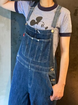 「ミッキーT」｜「アイテム（オールインワン・サロペット）」を使った、m☻richanさん（レディース・167cm）の夏コーディネート