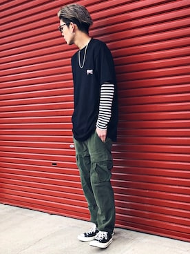 「adsr」｜「アイテム（アクセサリー）」を使った、KAIさん（メンズ・179cm）の春コーディネート