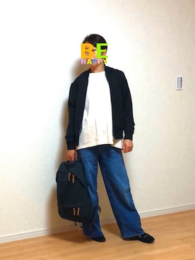 「UNIQLO（ユニクロ）のアイテム（ジャケット/アウター、ブラック系）」を使った、asatoh19さん（レディース・157cm）の春コーディネート