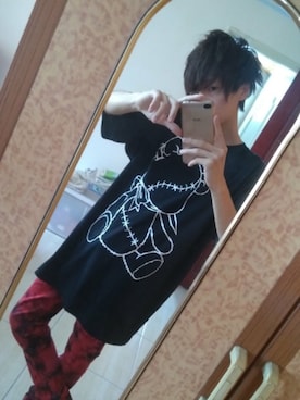 「アイテム（オールインワン・サロペット、レッド系）」を使った、yutoさん（メンズ・170cm）の夏コーディネート