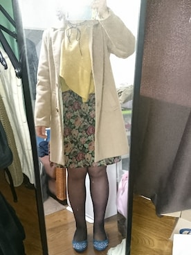 「archives（アルシーヴ）のアイテム（チェスターコート）」を使った、そら さん（レディース・156cm）の春コーディネート