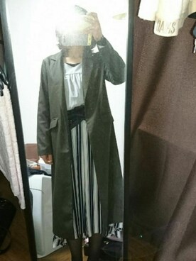 「archives（アルシーヴ）のアイテム（チェスターコート）」を使った、そら さん（レディース・156cm）の春コーディネート