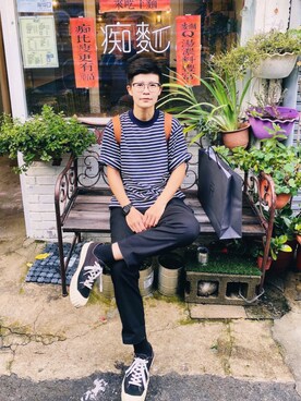 「EXCELSIOR（エクセルシオール）のアイテム」を使った、chiouさん（メンズ・162cm）の夏コーディネート