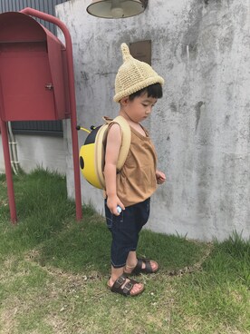 「3兄弟」｜Maaamiさん（キッズ・90cm）の夏コーディネート