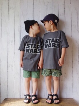 「カーキパンツ」｜skskさん（キッズ・110cm）の夏コーディネート