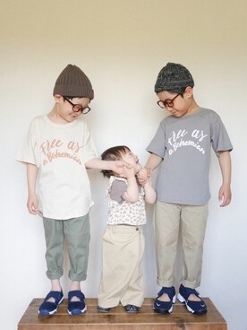 「アイテム（バレエシューズ）」を使った、skskさん（キッズ・120cm）の春コーディネート