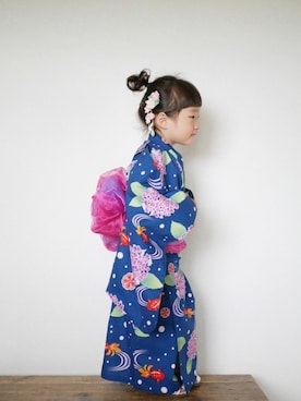 「devirock（デビロック）のアイテム（水着/着物・浴衣）」を使った、skskさん（キッズ・90cm）の夏コーディネート